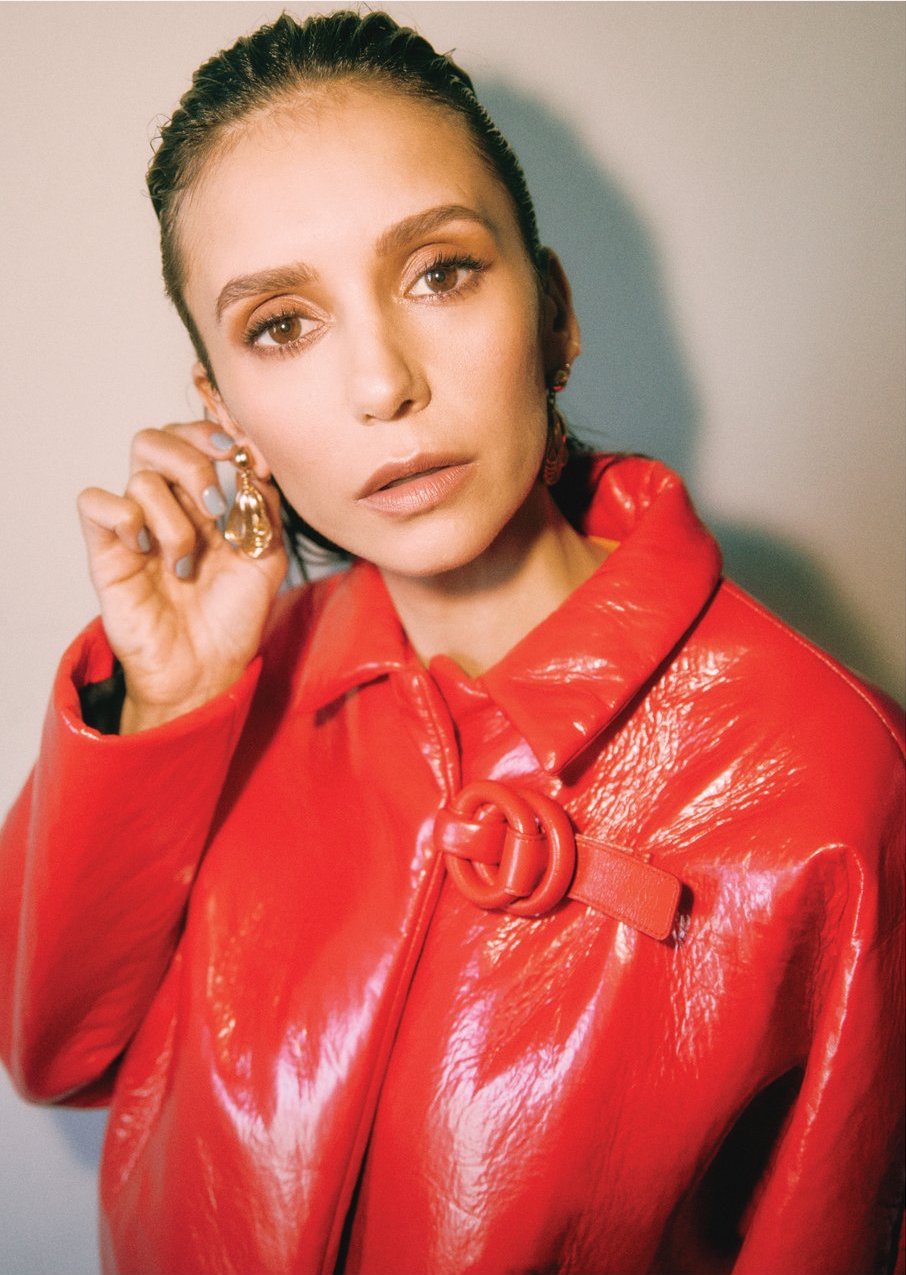Nina Dobrev in our vintage Napier earrings