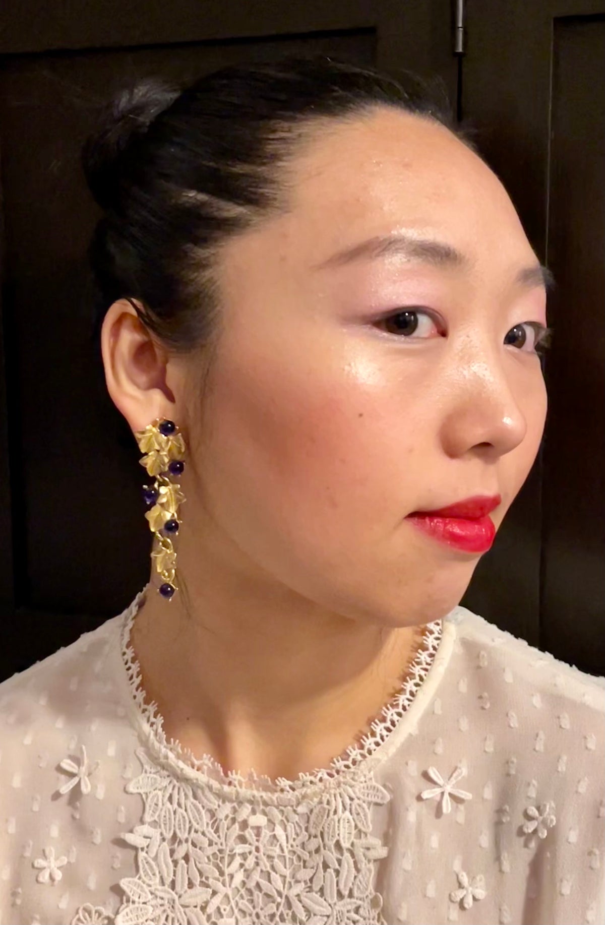 Kunio Matsumoto for Trifari Grapevine Pierced Earrings