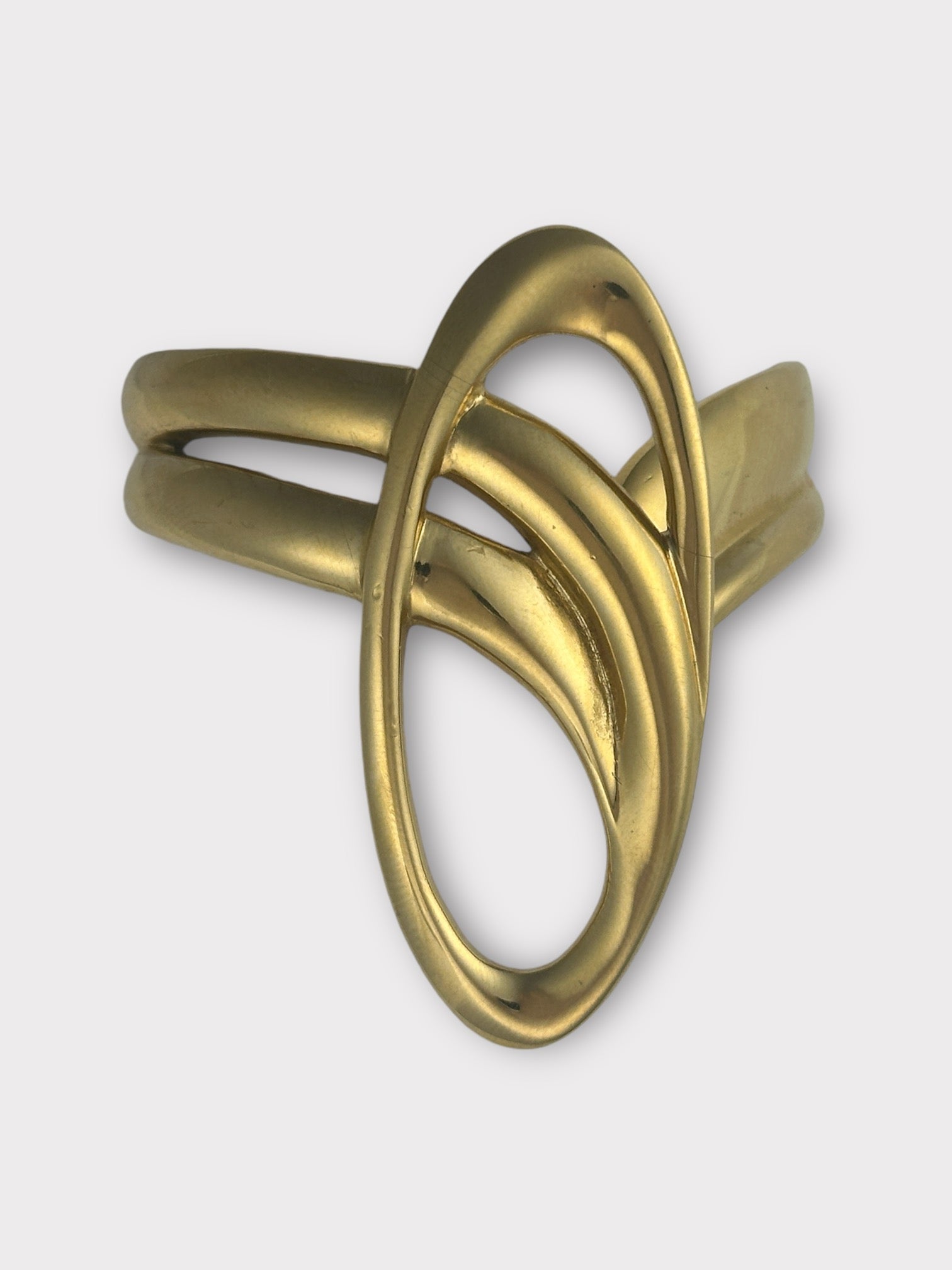 Trifari Gold Knot Clamper Bracelet