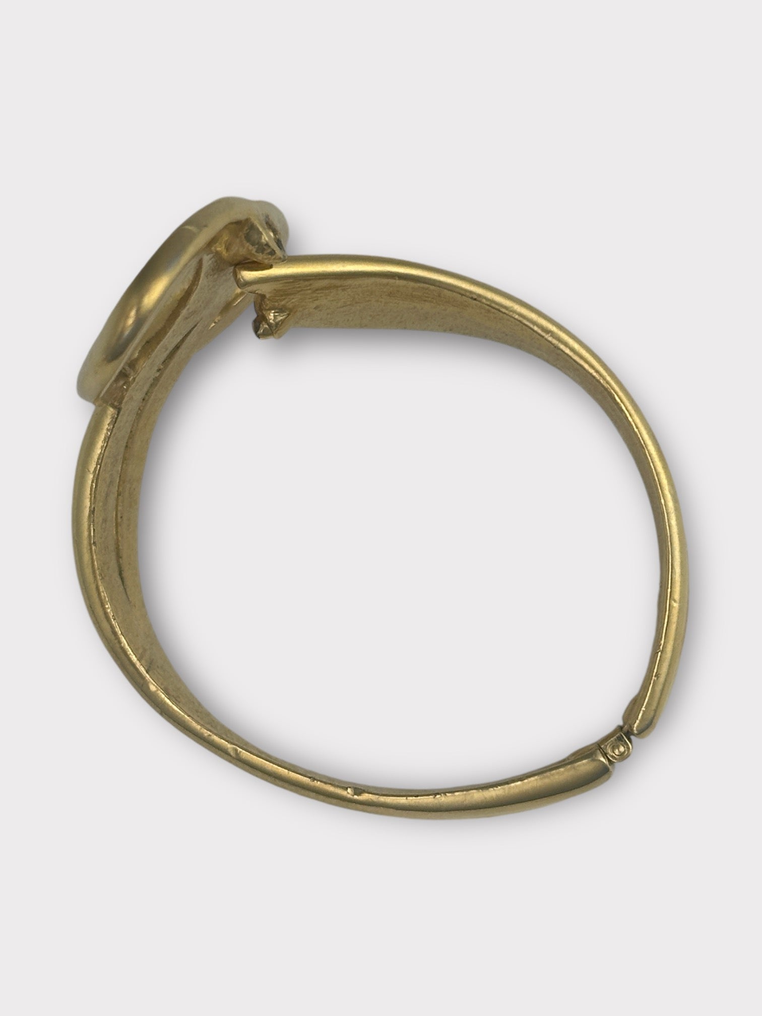 Trifari Gold Knot Clamper Bracelet