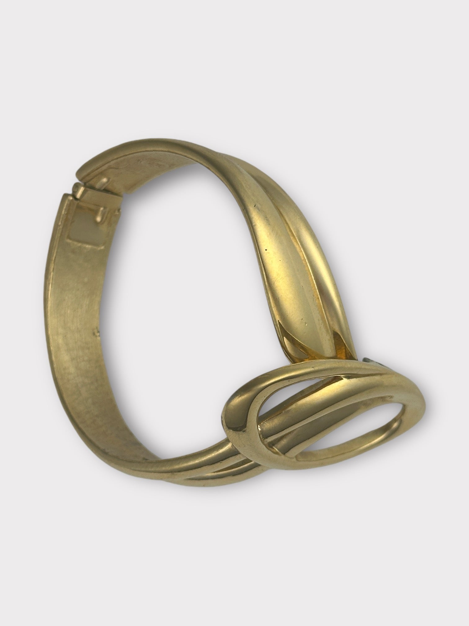 Trifari Gold Knot Clamper Bracelet