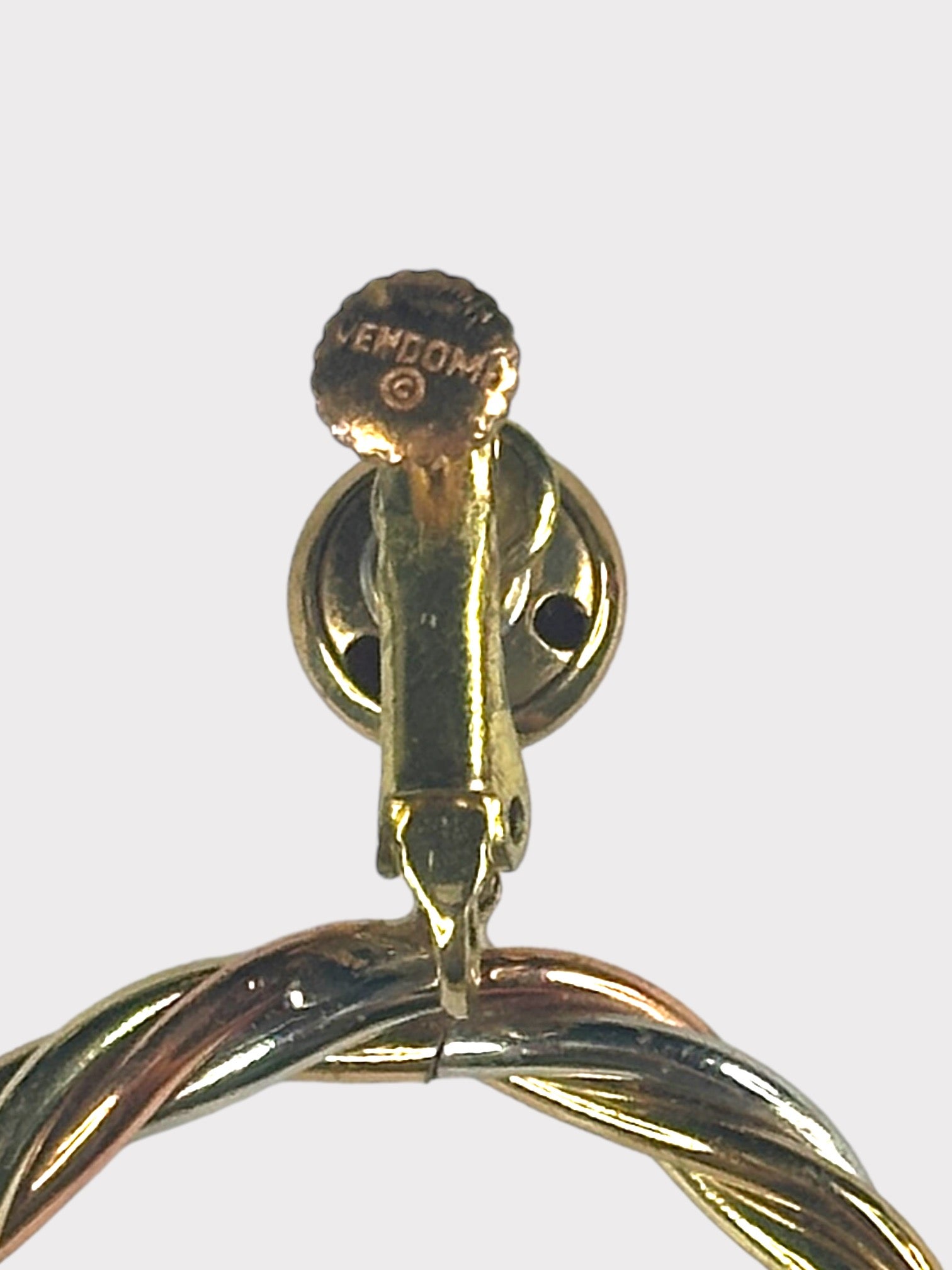 Vendôme Tri-Colored Hoop Clip Earrings