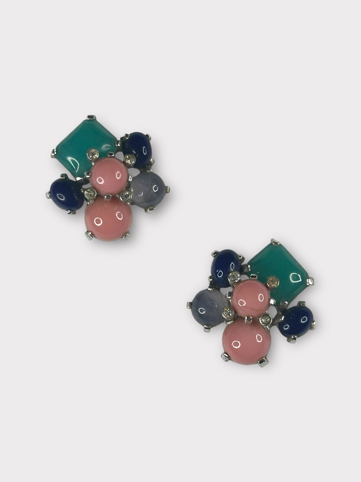 Castlecliff Multi-colored Clip Earrings