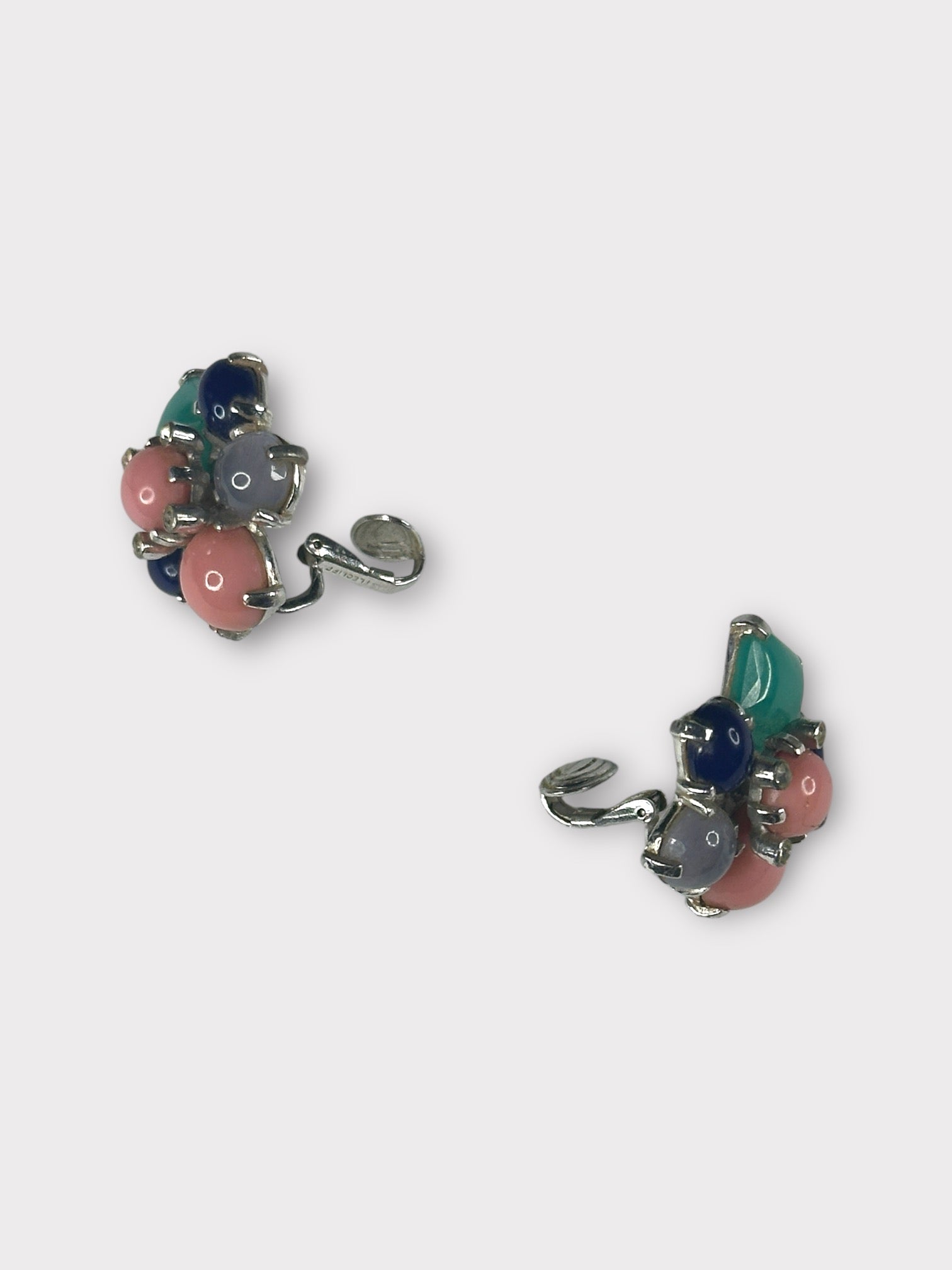 Castlecliff Multi-colored Clip Earrings