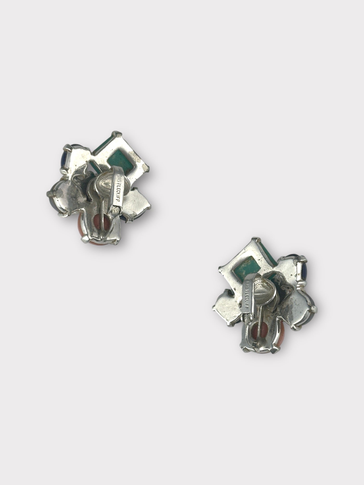 Castlecliff Multi-colored Clip Earrings
