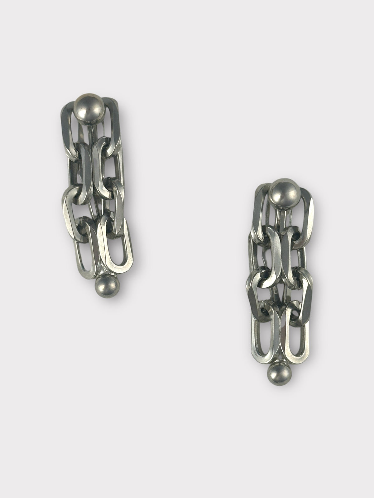 Hobé Silver Plated Chain Clip Earrings