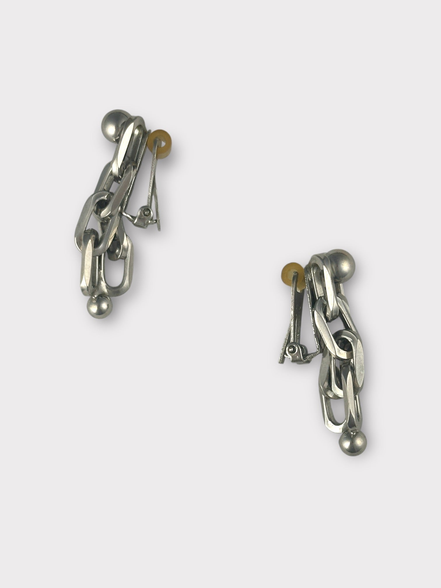 Hobé Silver Plated Chain Clip Earrings