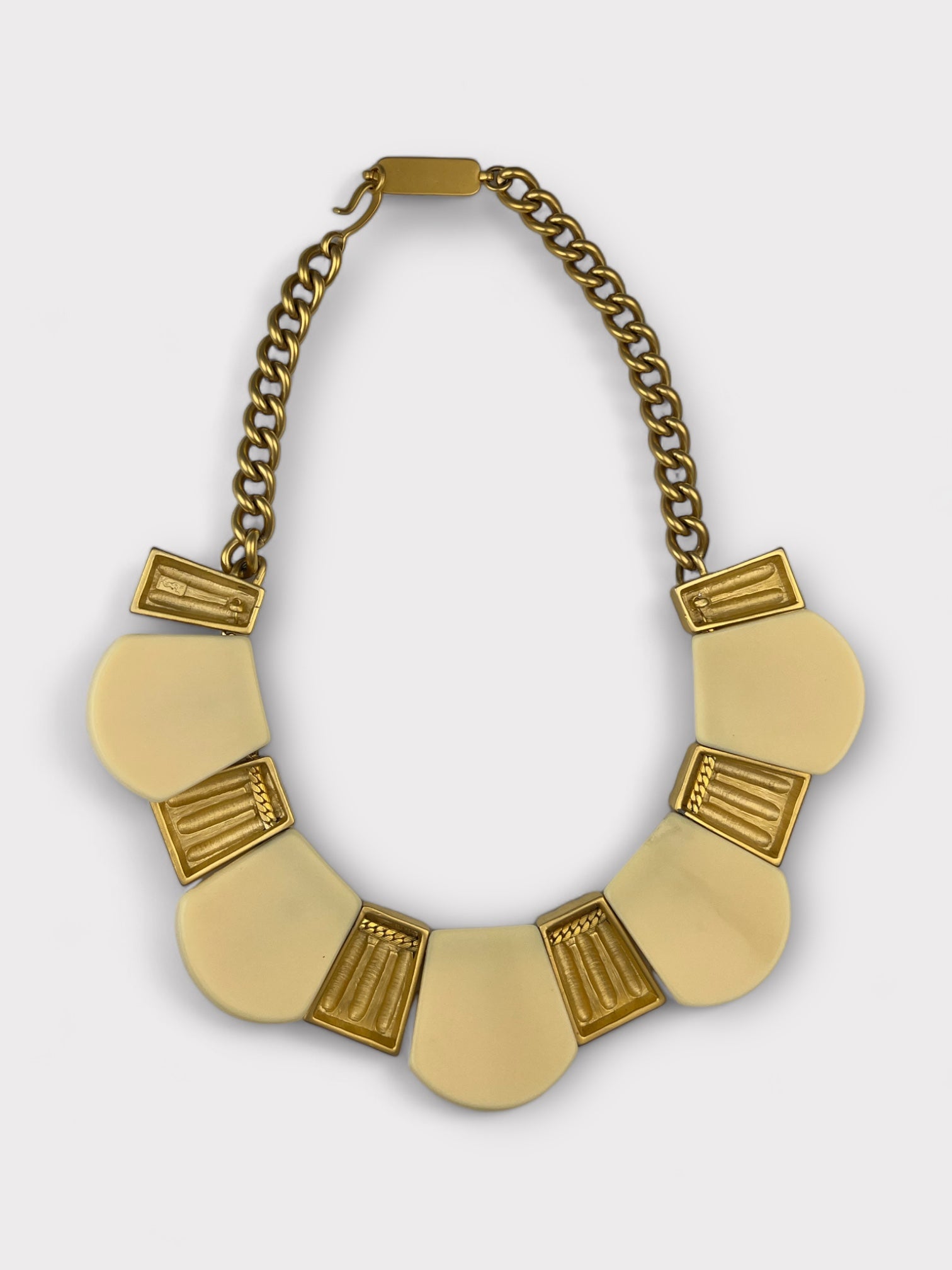 Yves Saint Laurent Cream Gold and Red Necklace