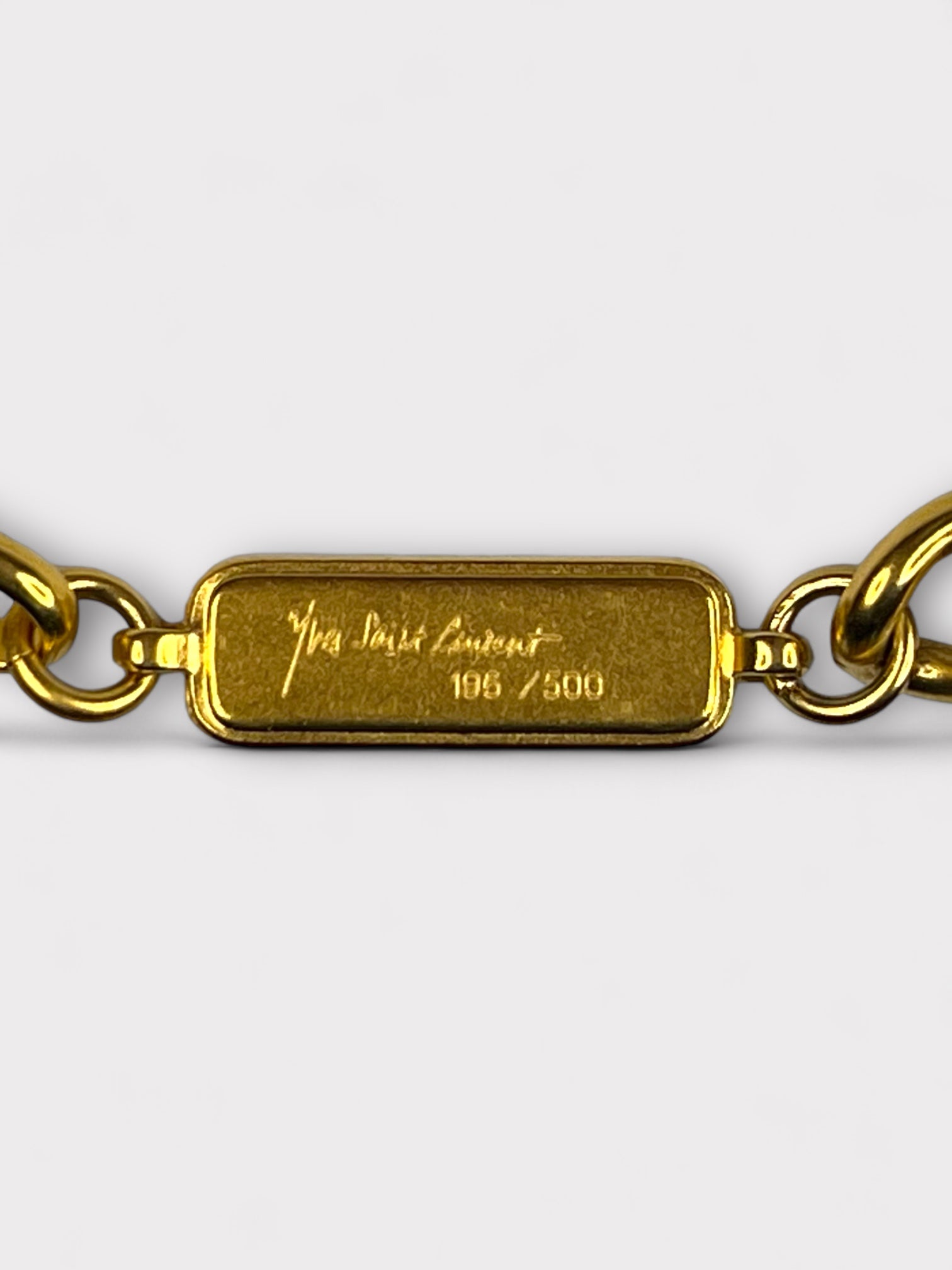 Yves Saint Laurent Cream Gold and Red Necklace