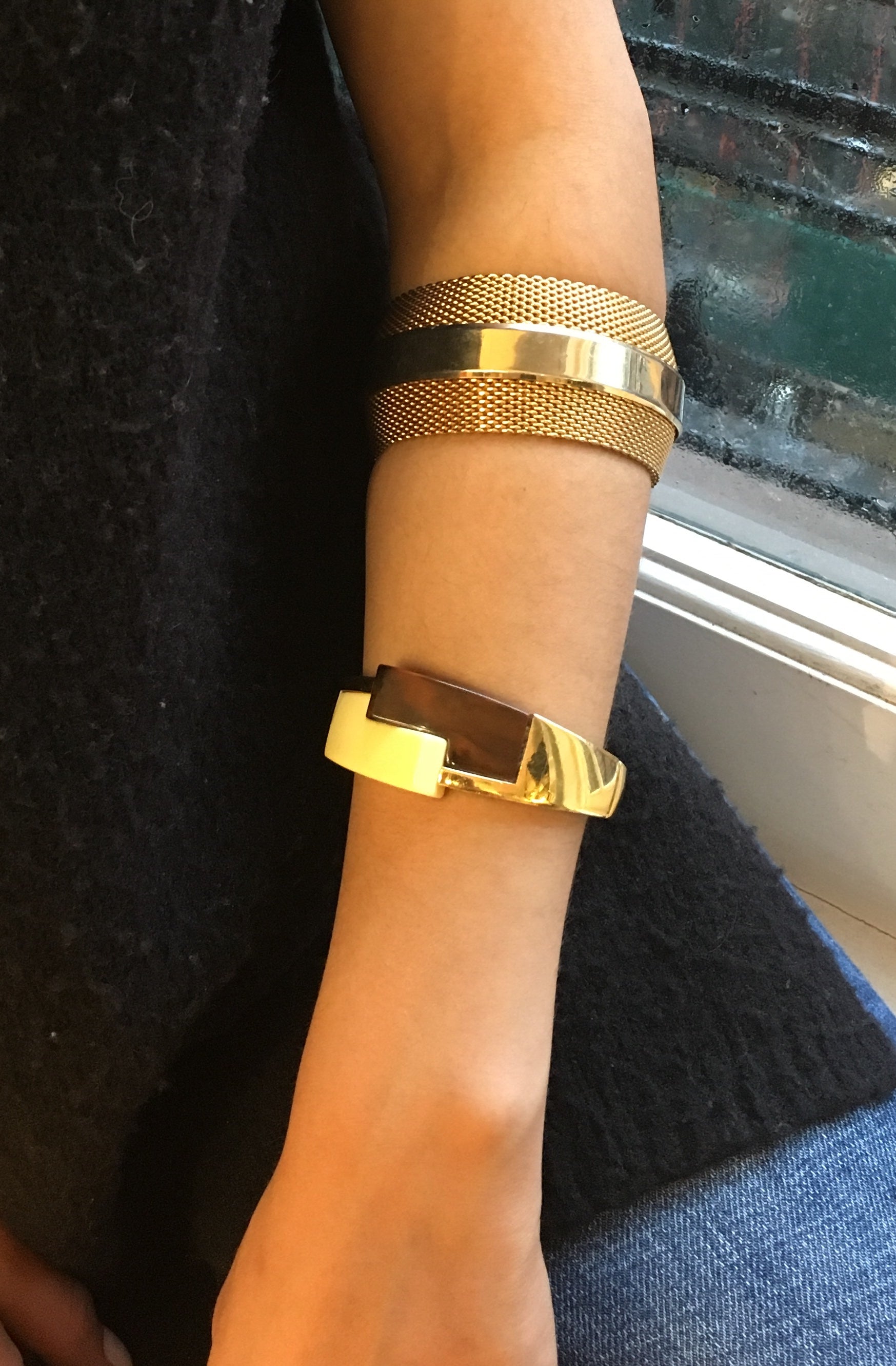 Trifari Cream and Brown Bracelet