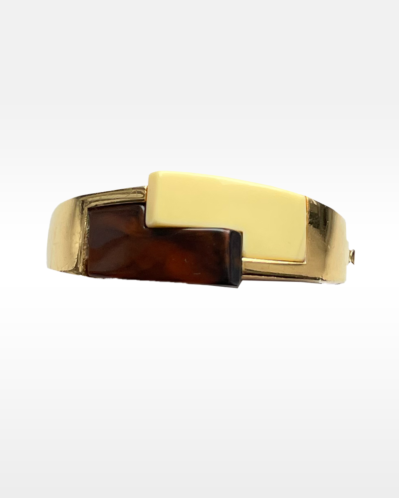 Trifari Cream and Brown Bracelet