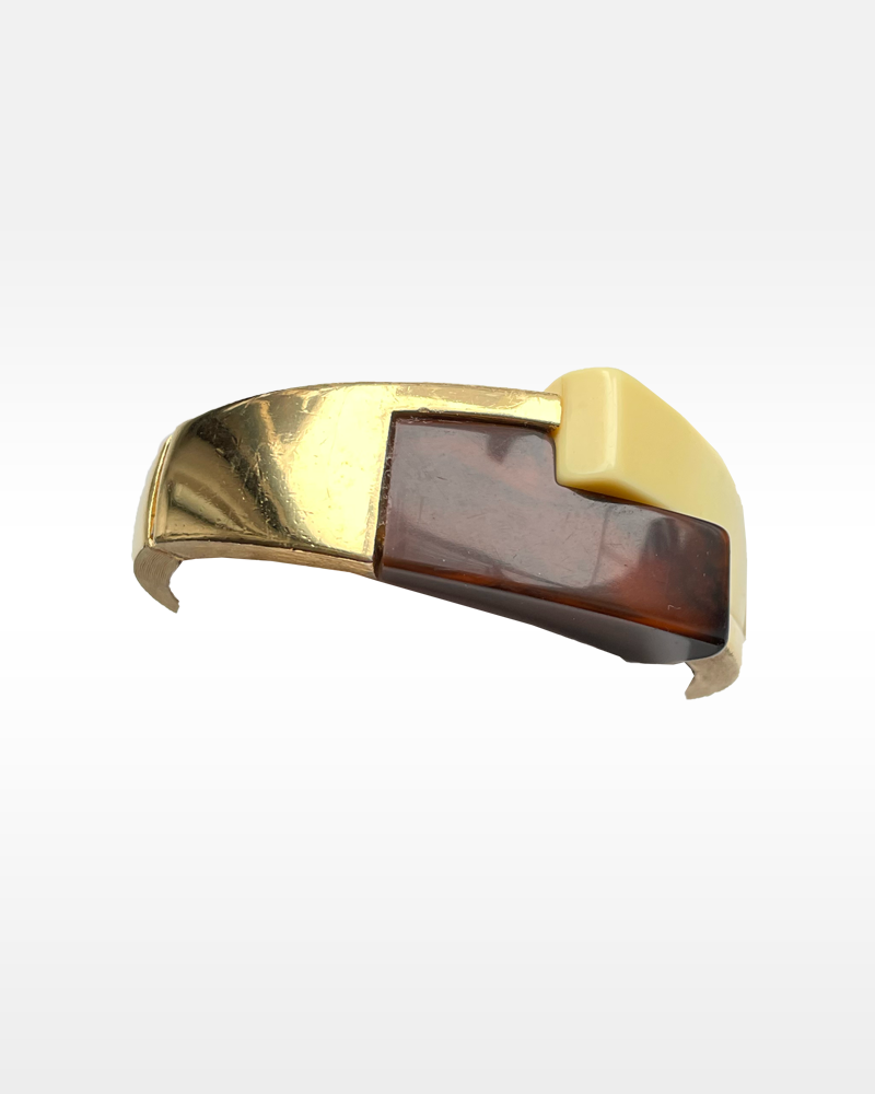 Trifari Cream and Brown Bracelet
