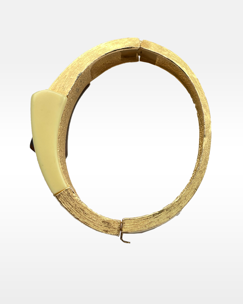 Trifari Cream and Brown Bracelet
