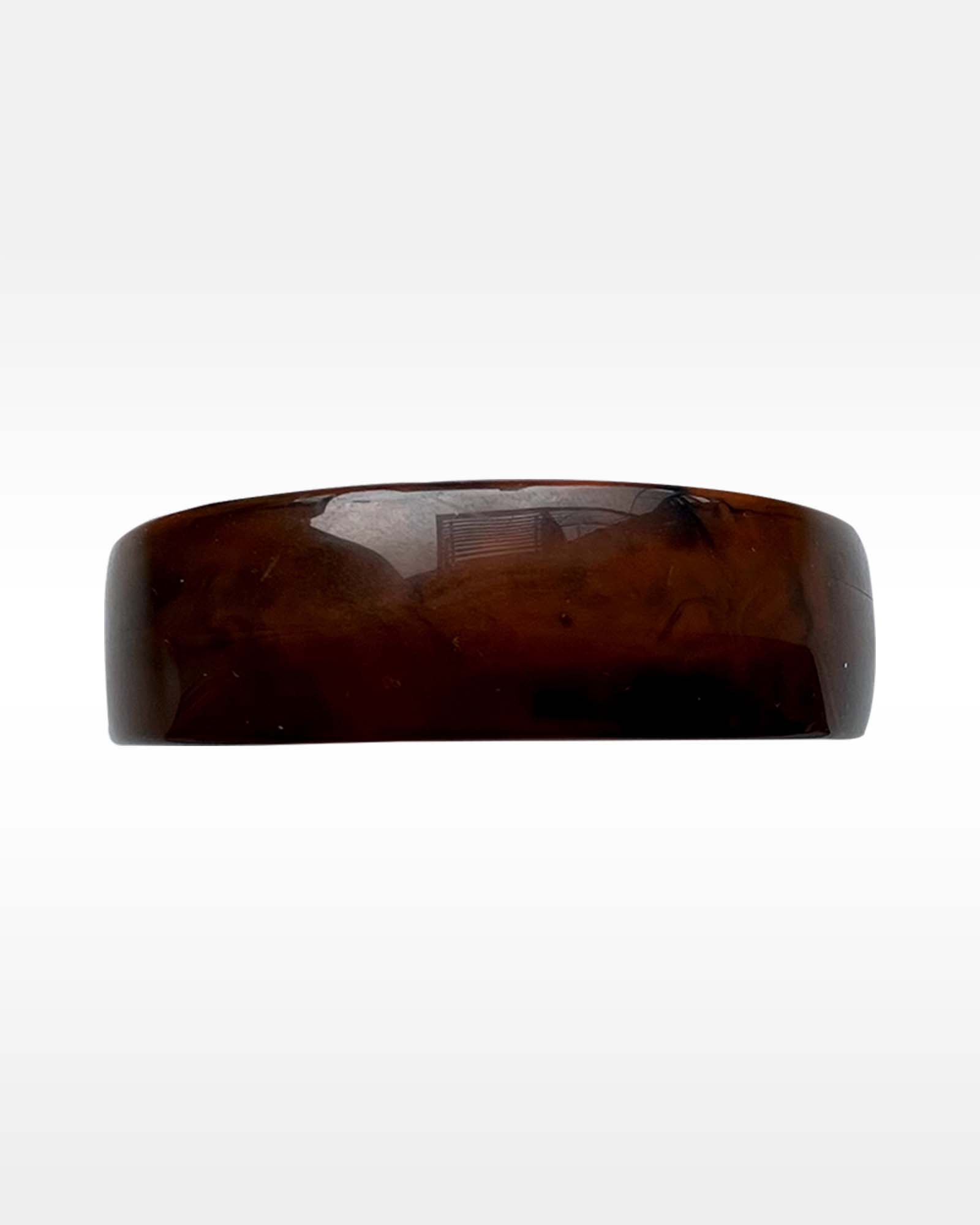 Trifari Brown and Gold Buckle Cuff Bracelet