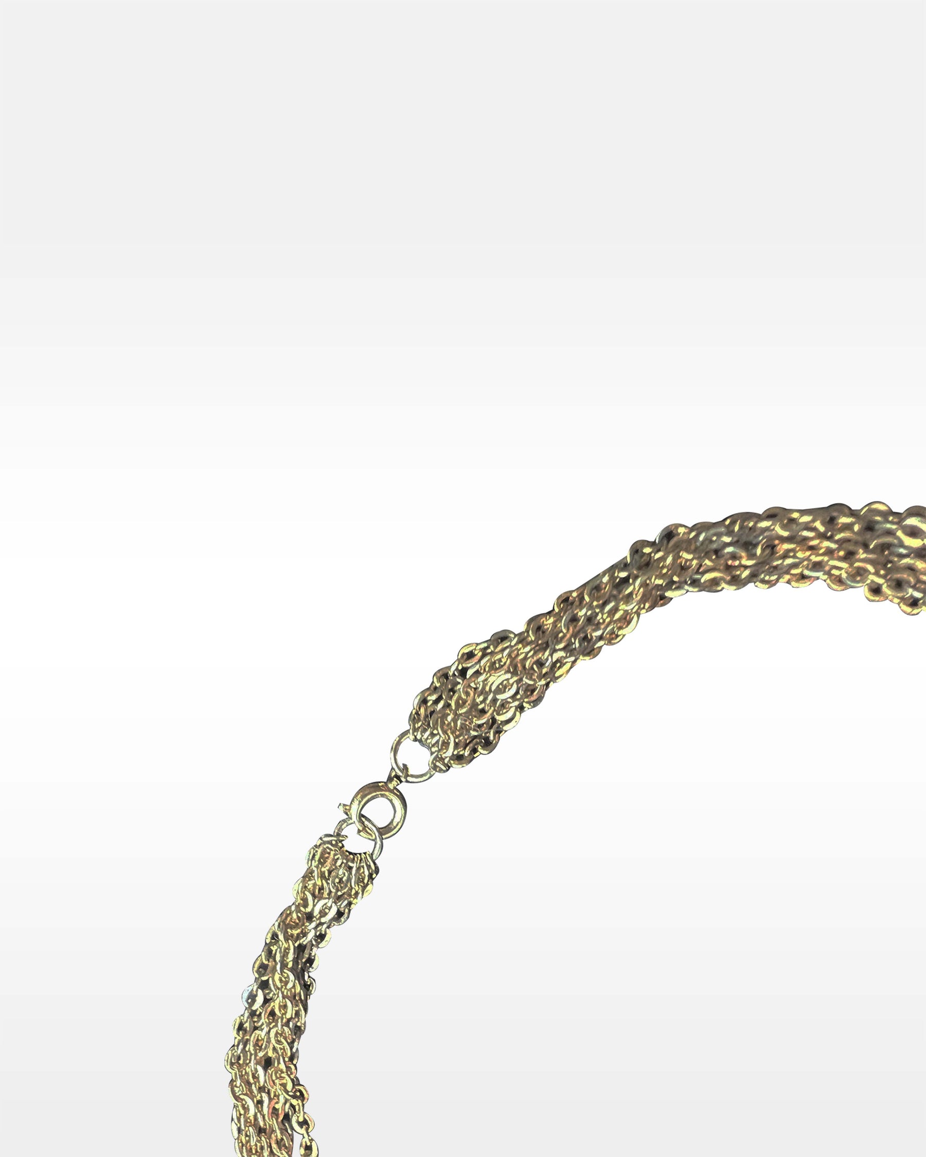 Multi-chain Double Leaf Tassel Necklace