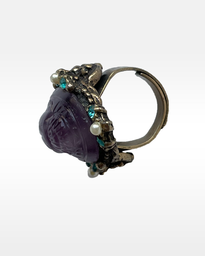 Purple Scarab Ring