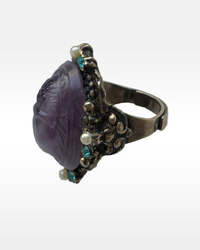 Purple Scarab Ring