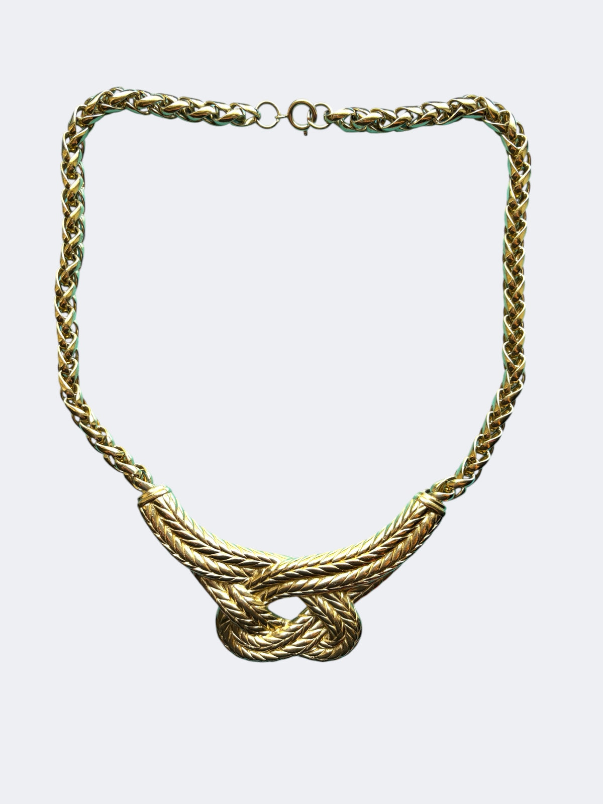 Trifari Gold Knot Necklace