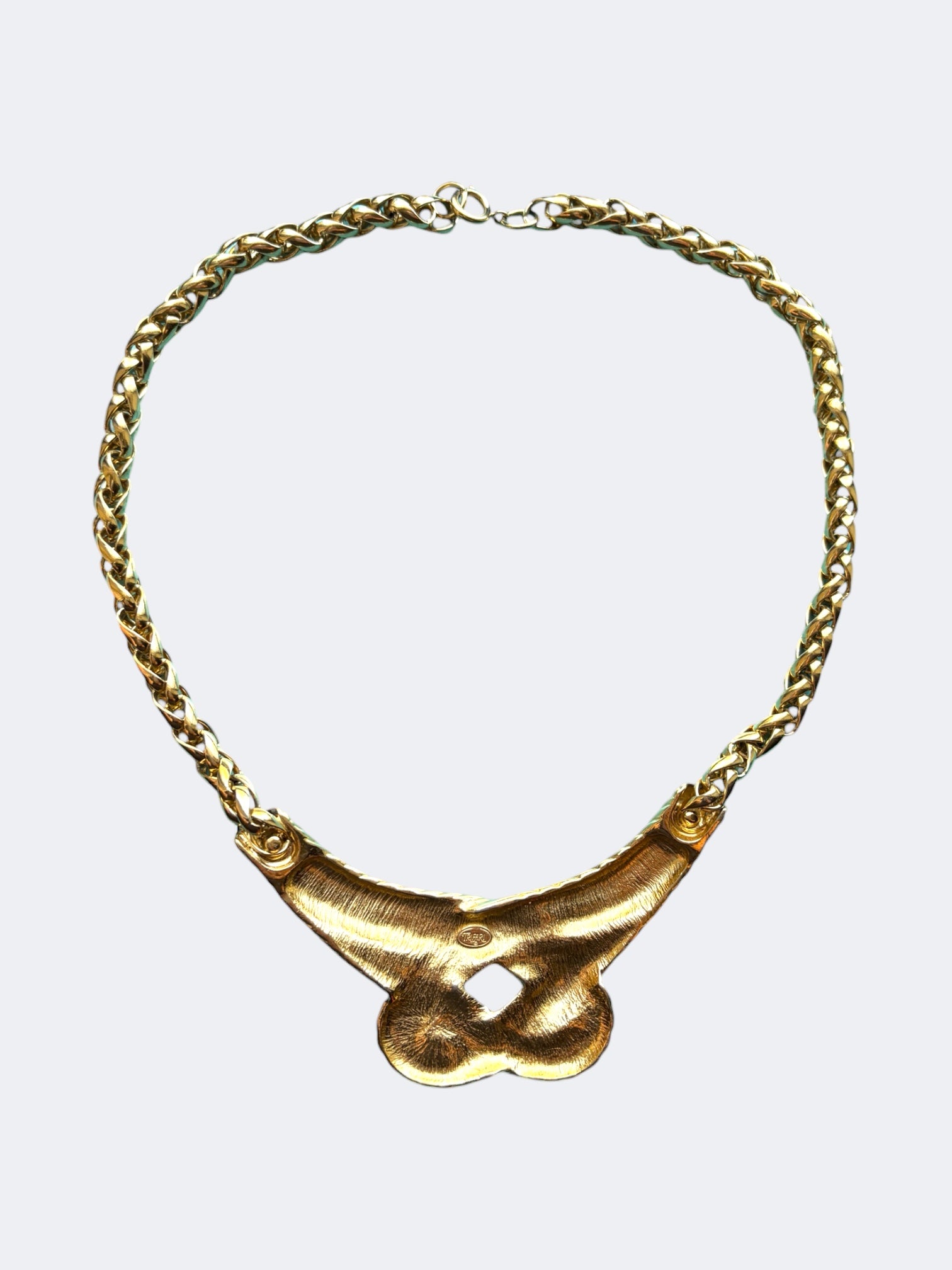 Trifari Gold Knot Necklace
