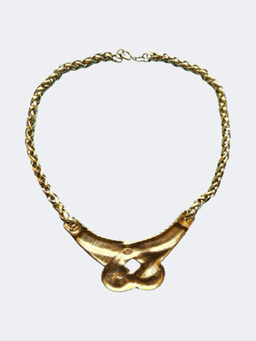 Trifari Gold Knot Necklace