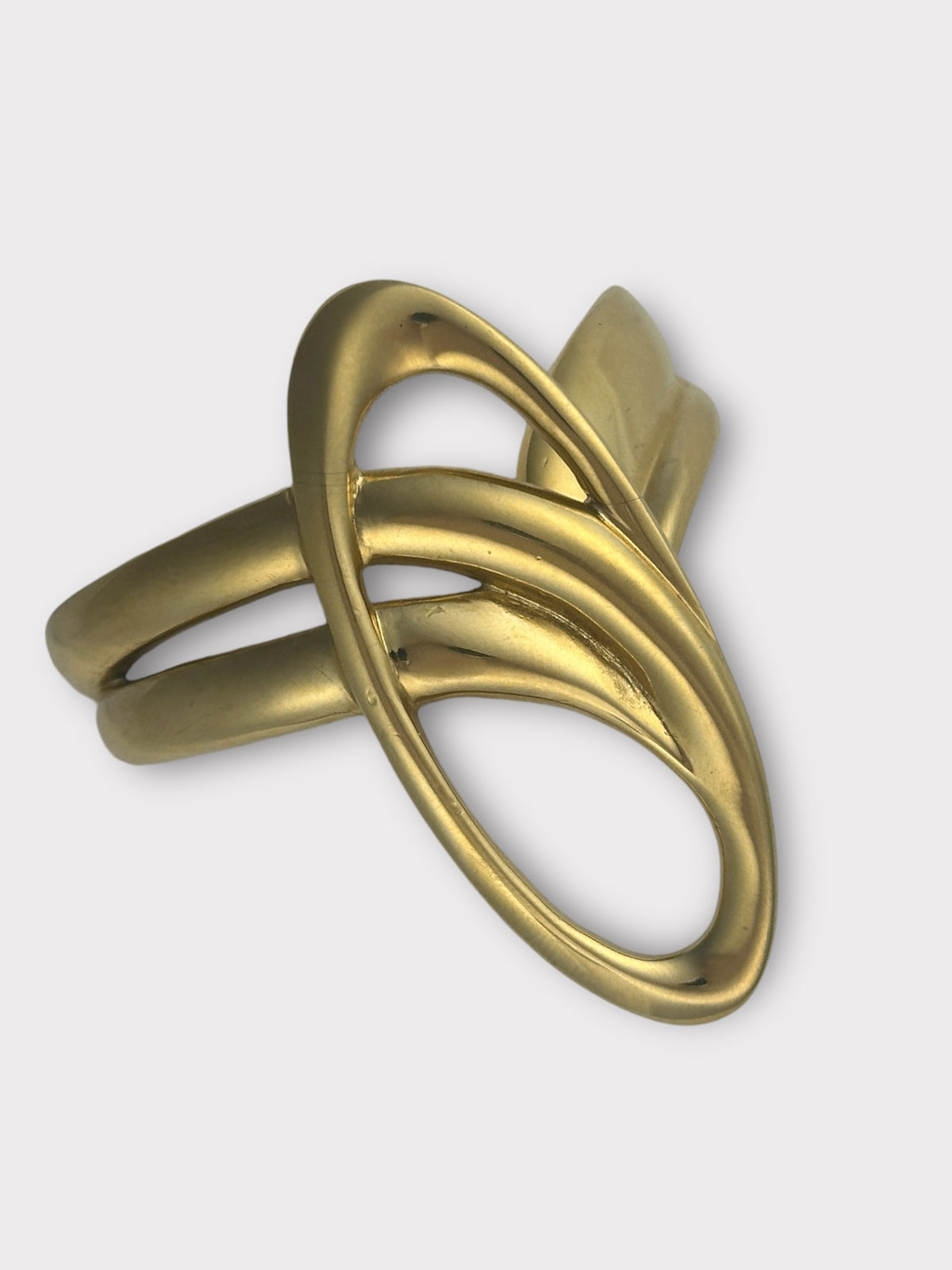 Trifari Gold Knot Clamper Bracelet