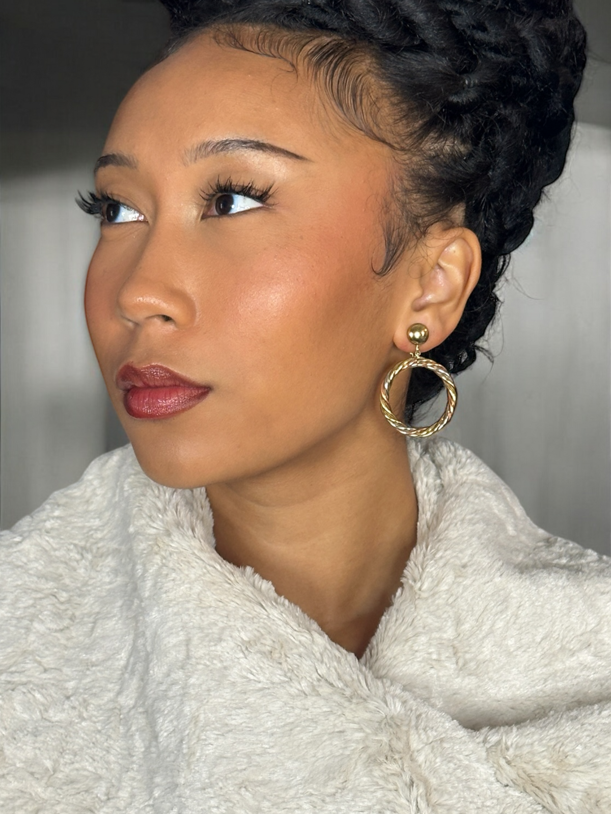 Vendôme Tri-Colored Hoop Clip Earrings