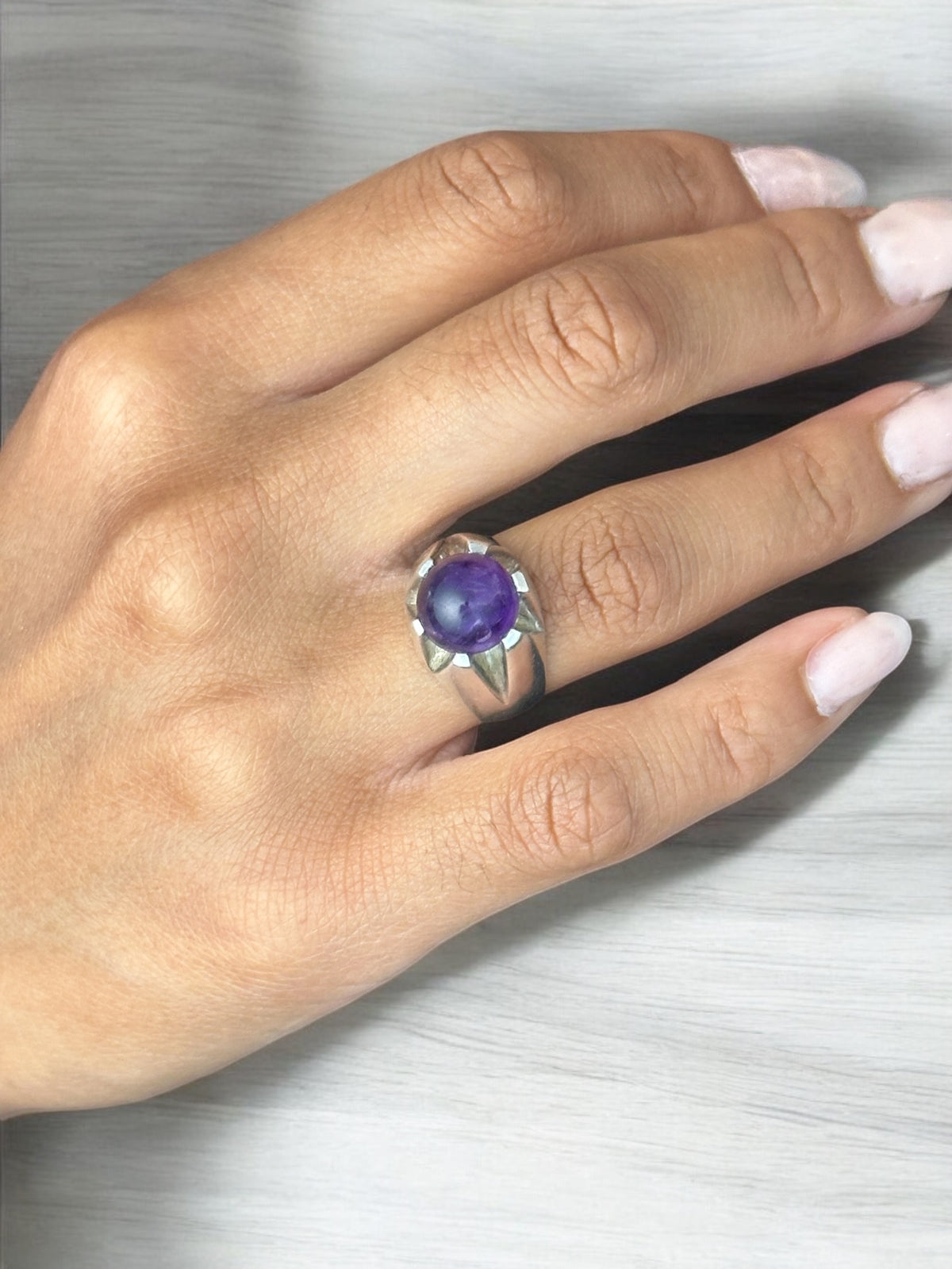 Silver Ring with Amethyst