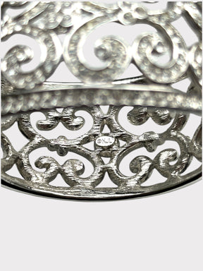 Kenneth Jay Lane Clear Rhinestone Clamper Bracelet
