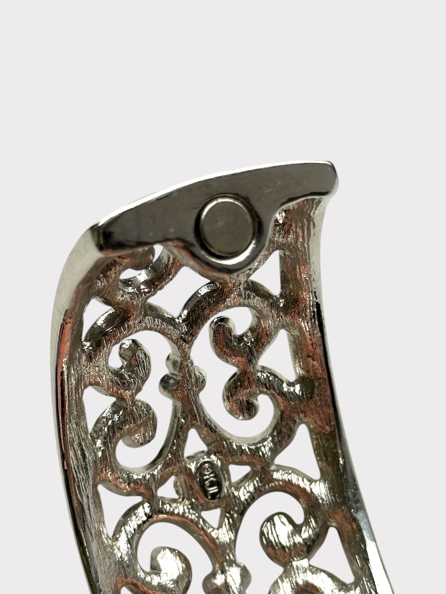 Kenneth Jay Lane Clear Rhinestone Clamper Bracelet