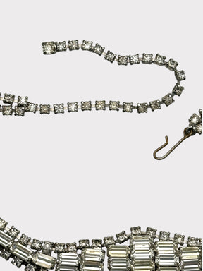 Clear Rhinestone Choker Necklace