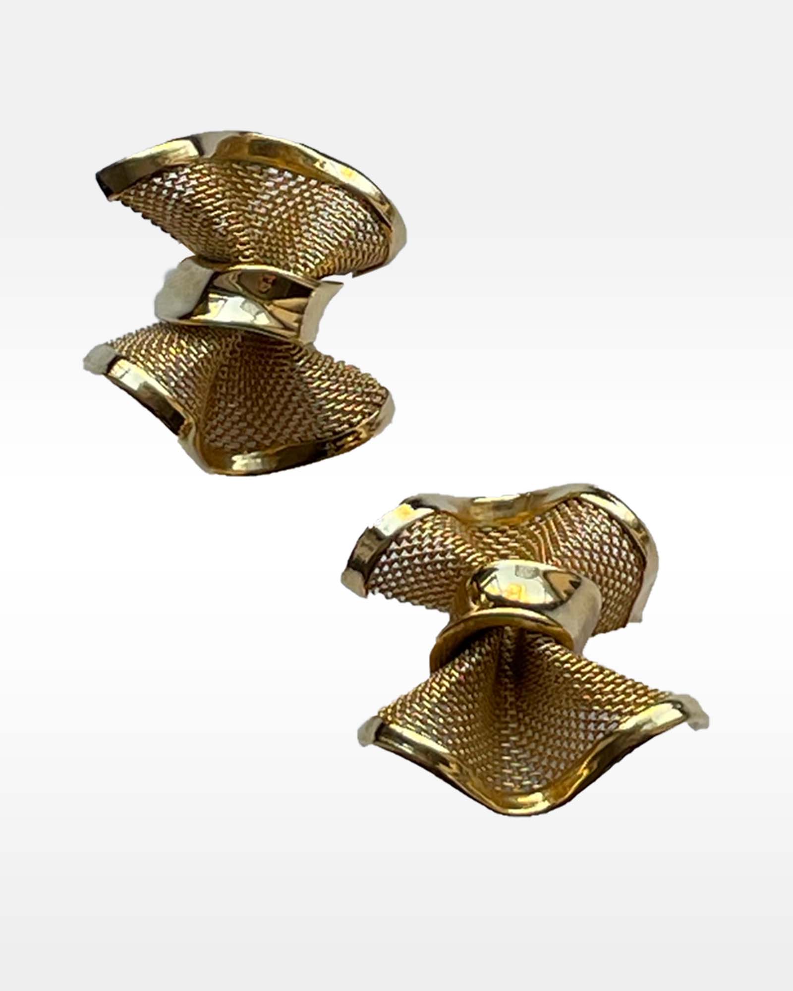 Givenchy Vintage Crystal Mesh Ribbon Clip-On Earrings - Gold-Tone Metal  Clip-On, Earrings - GIV167271