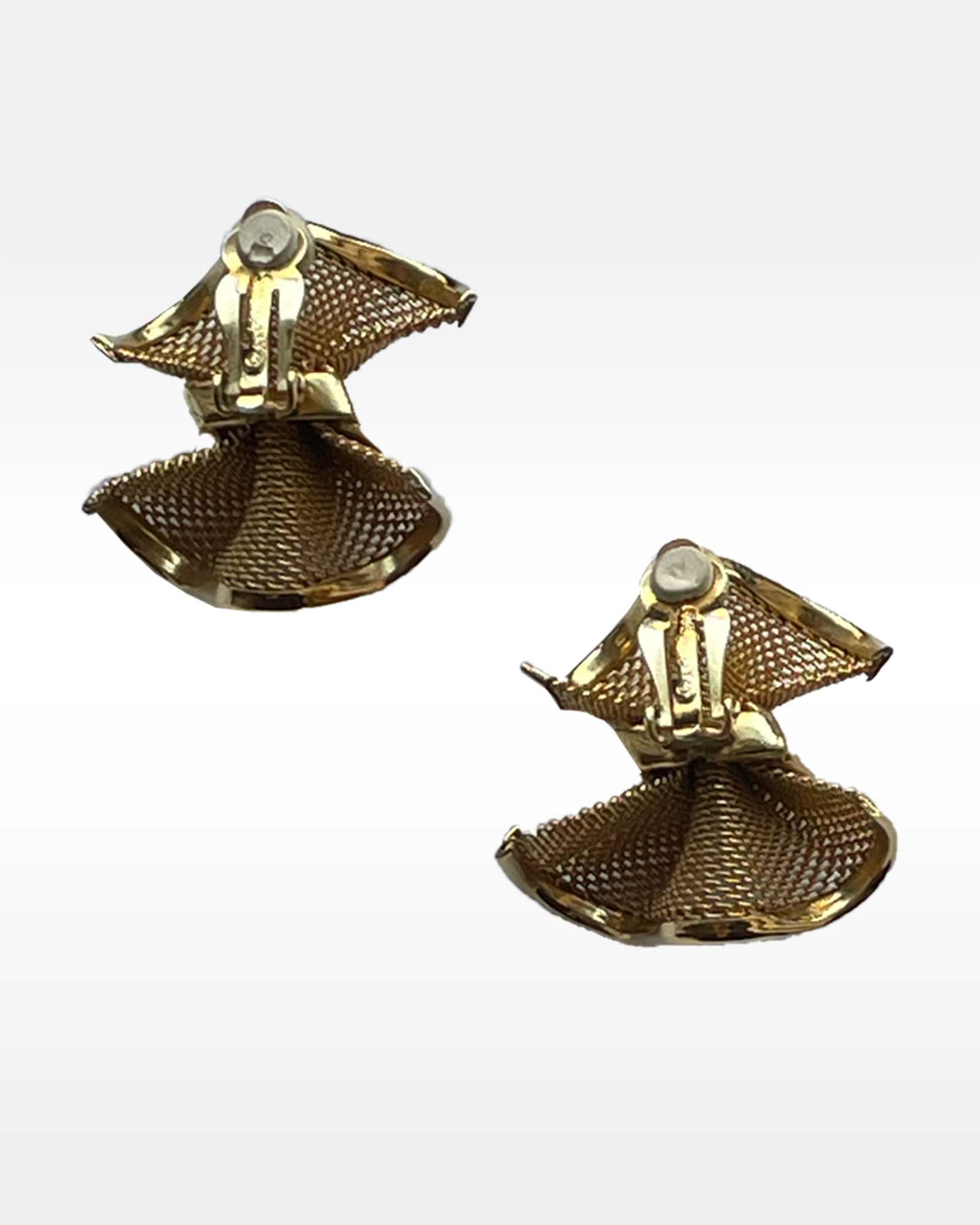 Givenchy Vintage Crystal Mesh Ribbon Clip-On Earrings - Gold-Tone Metal  Clip-On, Earrings - GIV167271