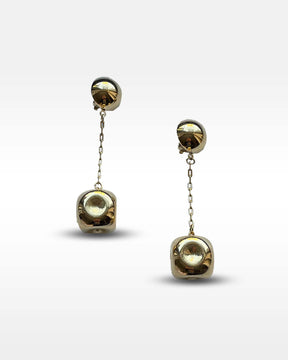 Givenchy Gold Metal Drop Clip Earrings