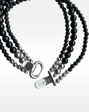 Givenchy Black and Silver Necklace
