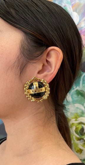 Paolo Gucci Orb Clip Earrings