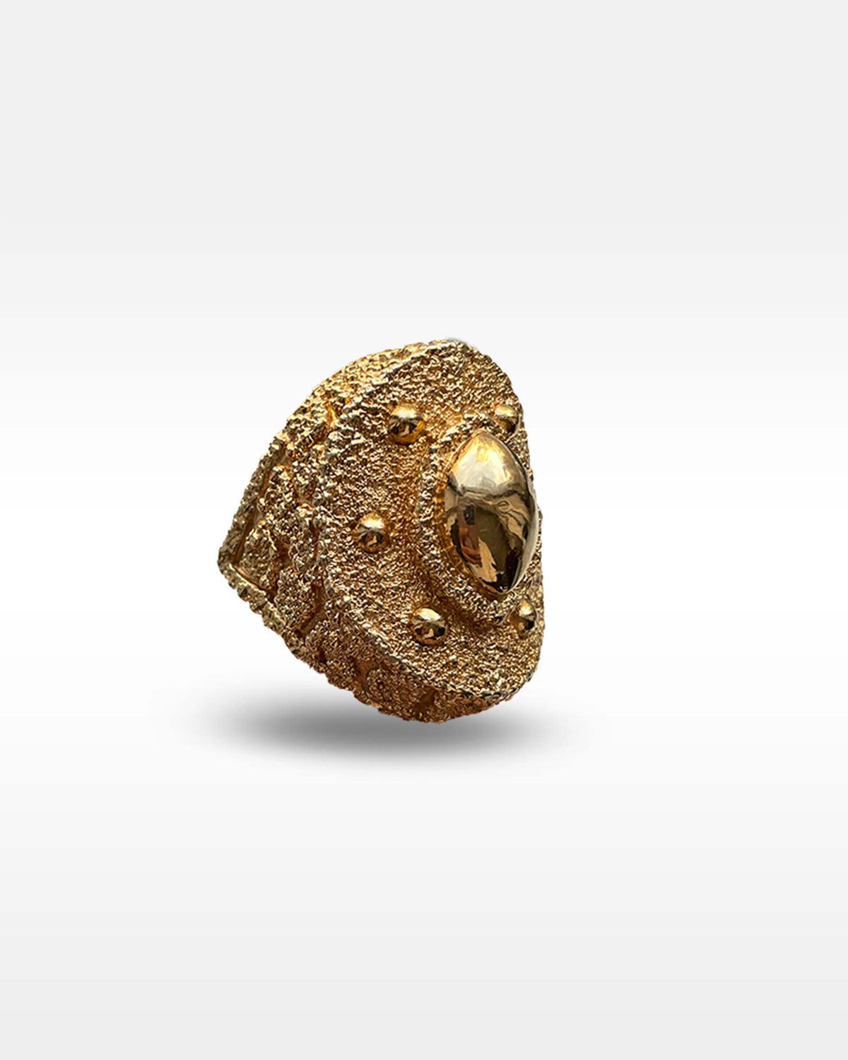 Napier Goldtone Textured Ring