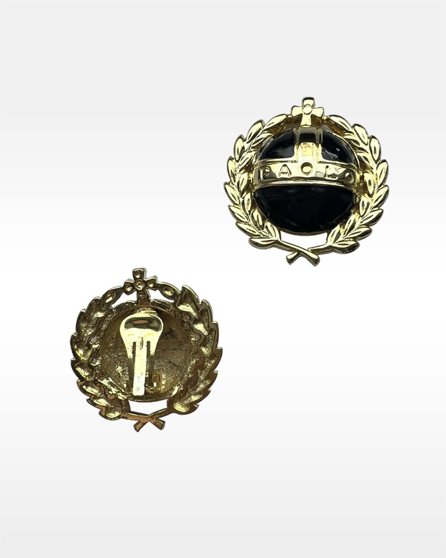 Paolo Gucci Orb Clip Earrings