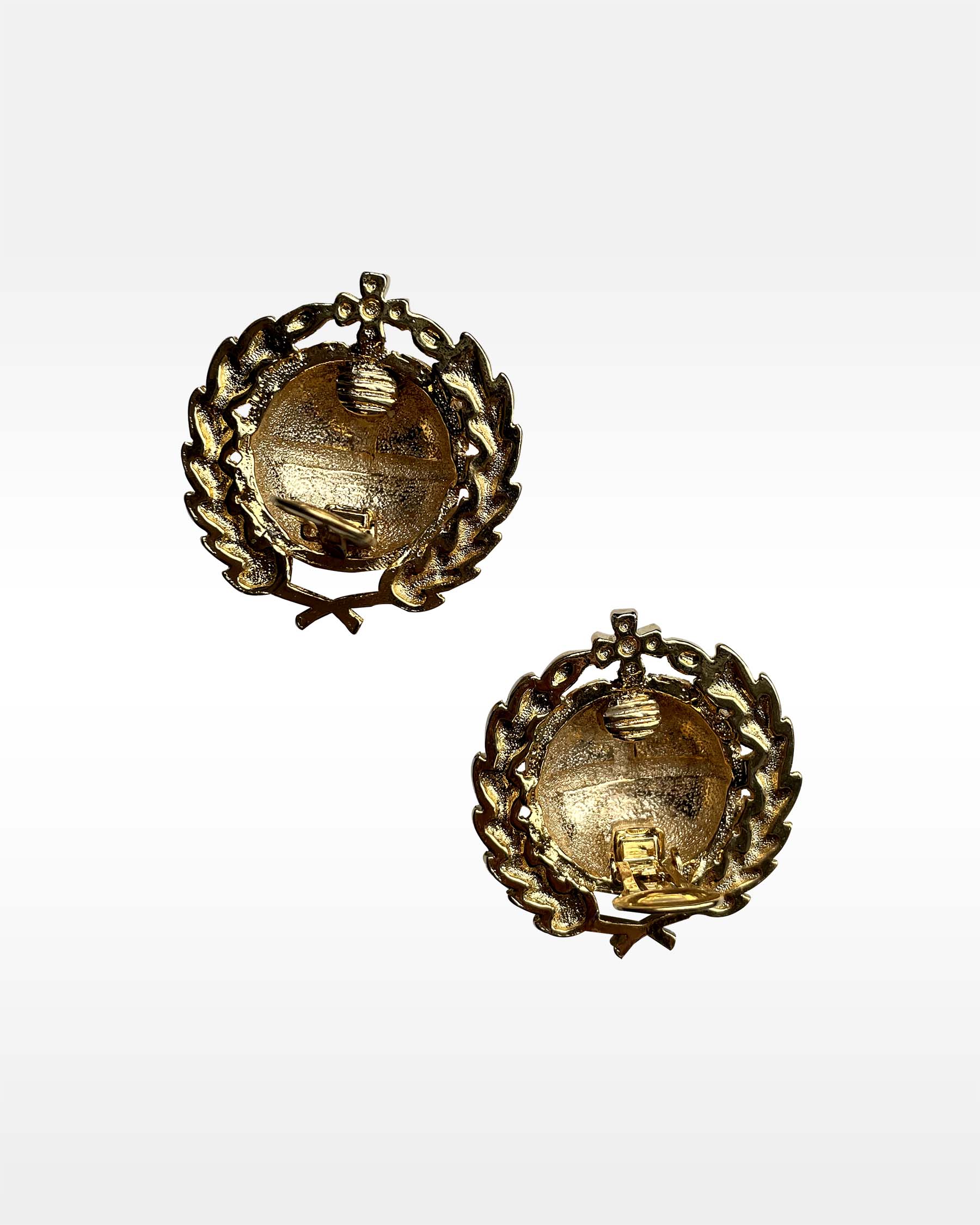 Paolo Gucci Orb Clip Earrings