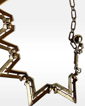 Trifari Starburst Gold Metal Necklace
