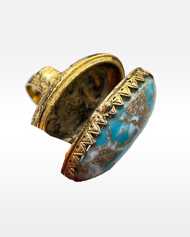 Faux Turquoise Poison Ring