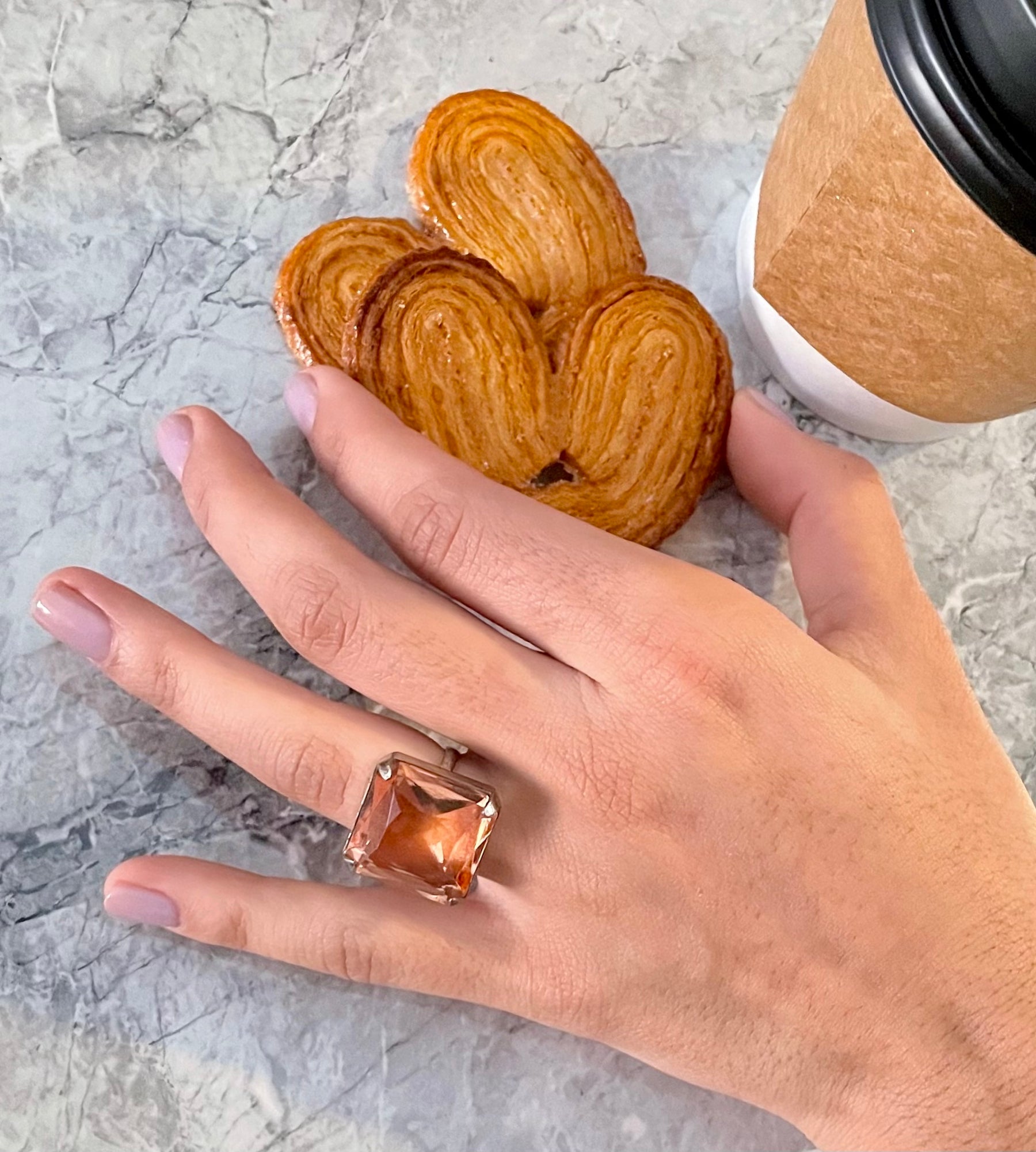 Pink and Silver Ring